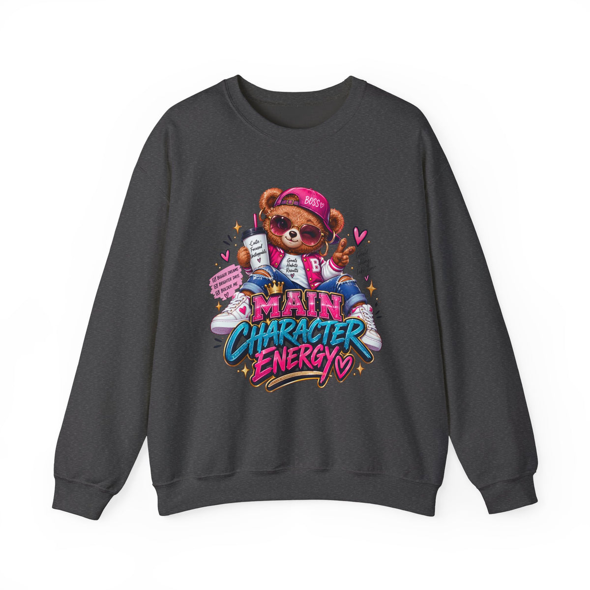 Main Character Energy Bear Crewneck Sweatshirt
