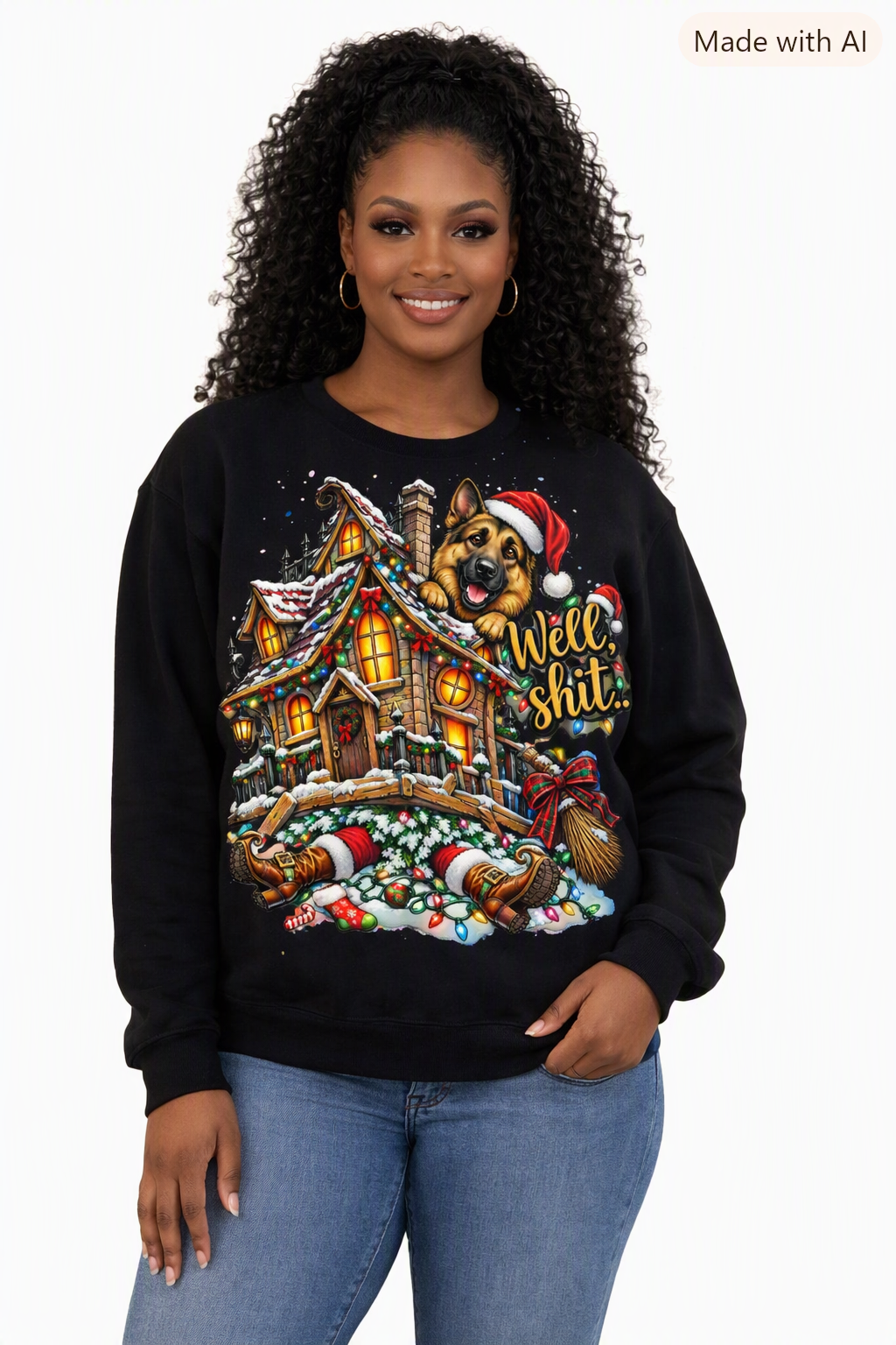 Christmas Gingerbread House Crewneck Sweatshirt