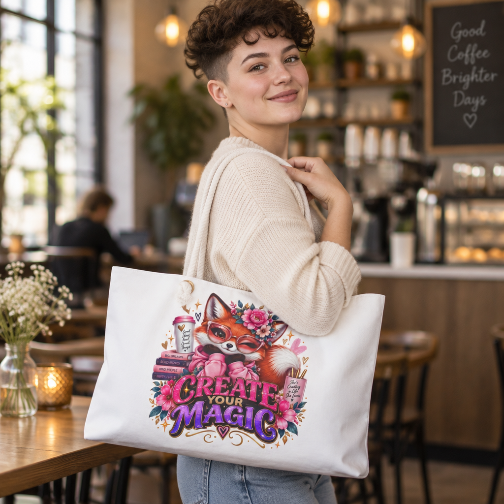 Weekender Bag — "Create Magic" Travel Tote