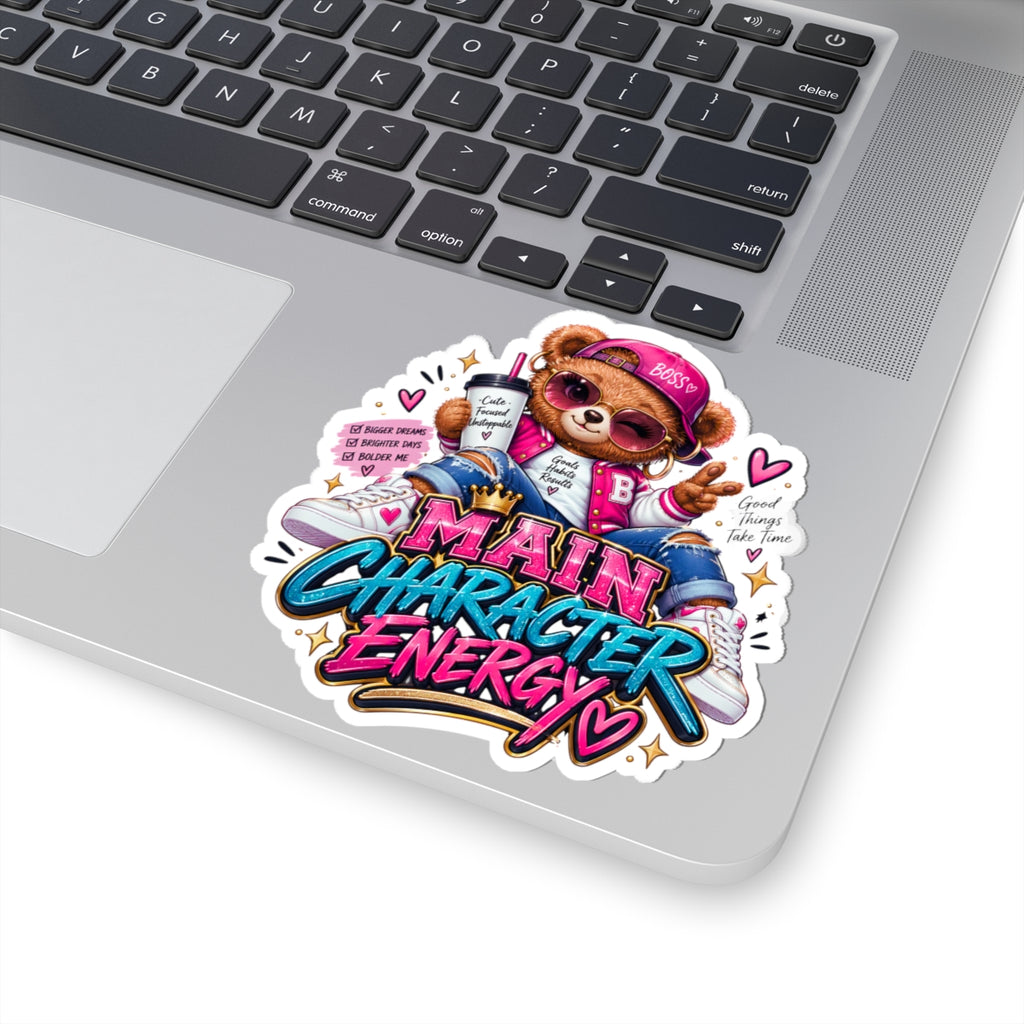 Cute Bear Graphic Vinyl Sticker