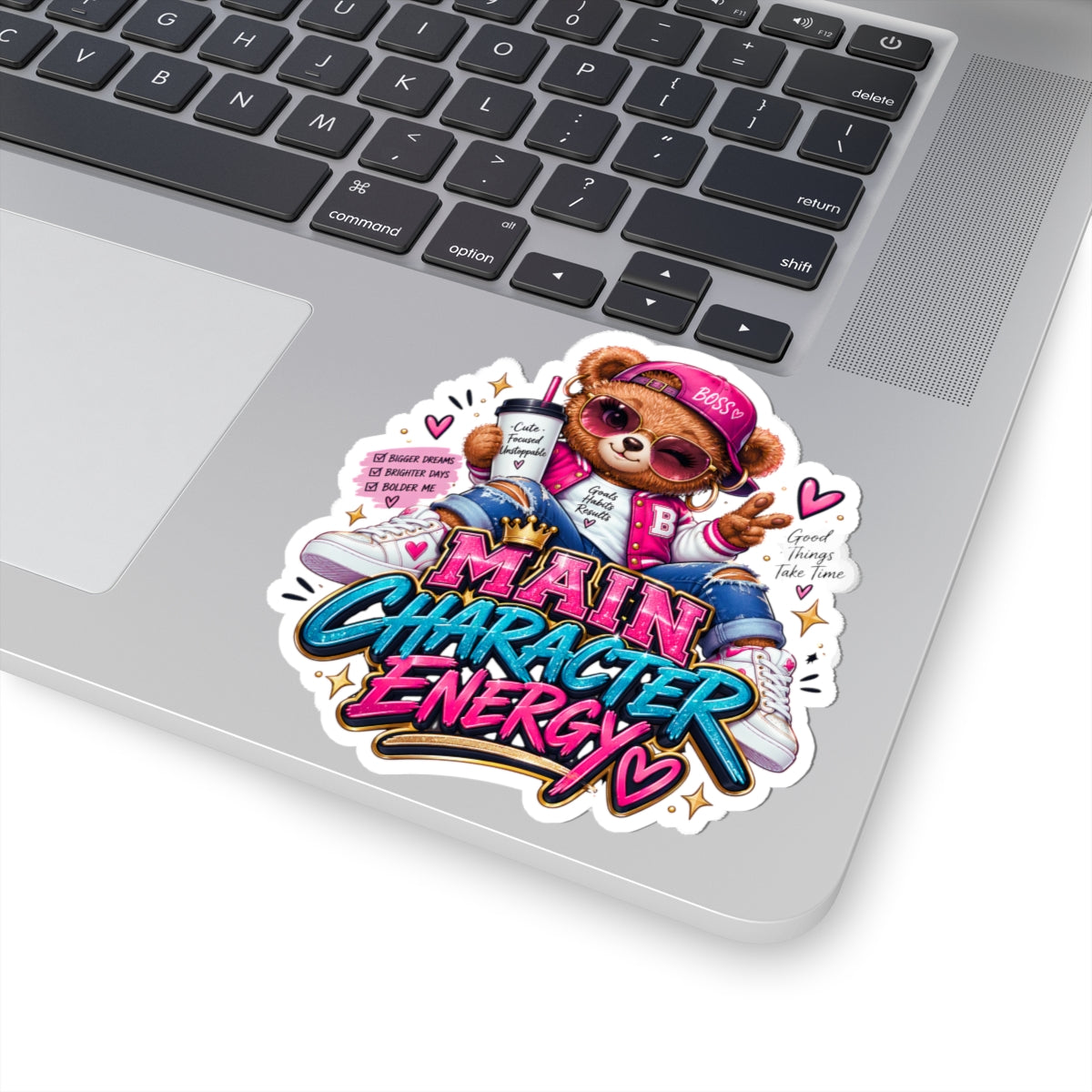 Cute Bear Graphic Vinyl Sticker