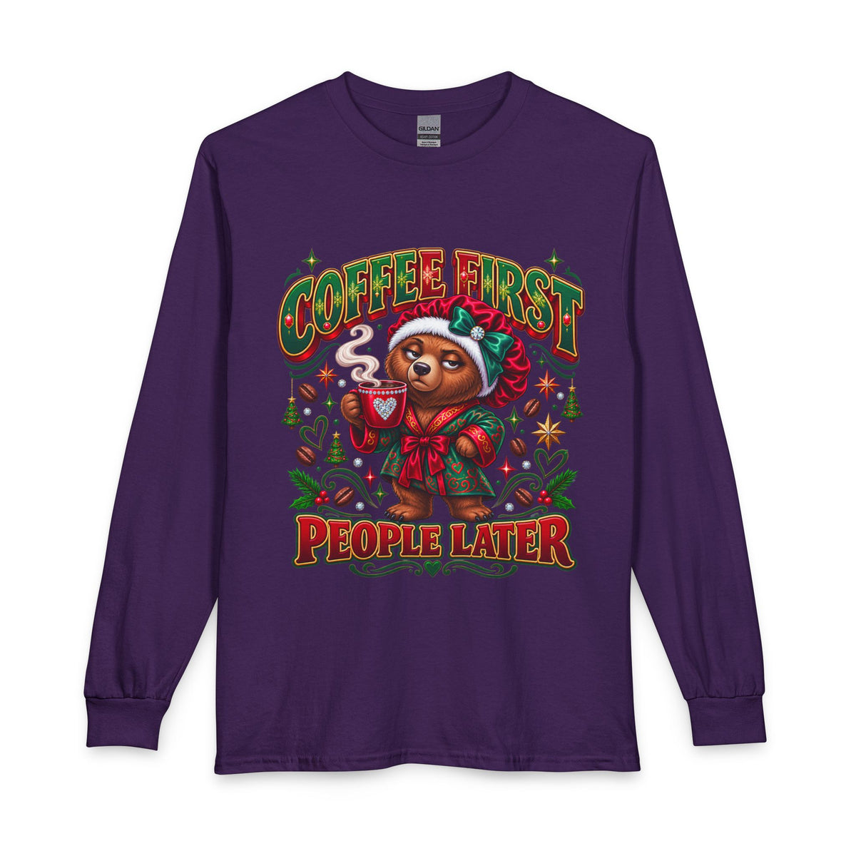 Long Sleeve Tee - Coffee First People Later