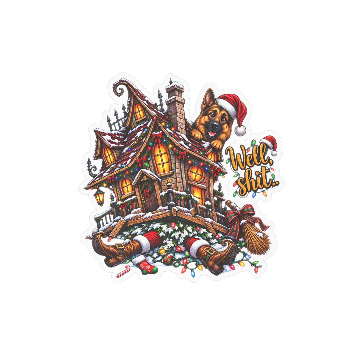Funny Christmas Vinyl Sticker