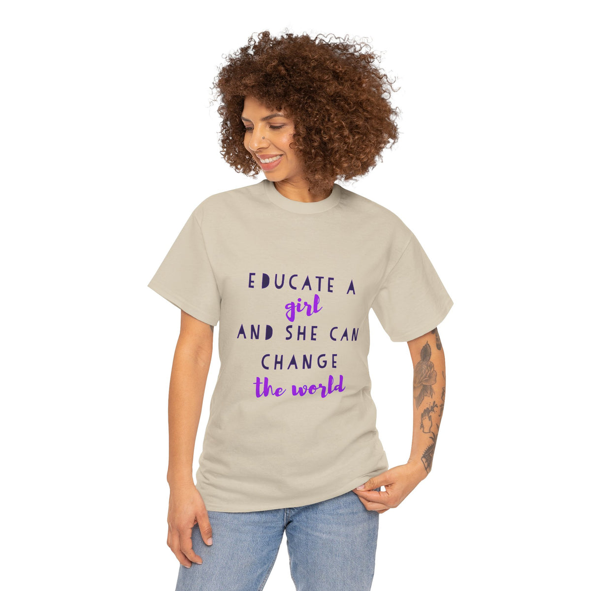 T-Shirt — "Educate a Girl and She Can Change the World"