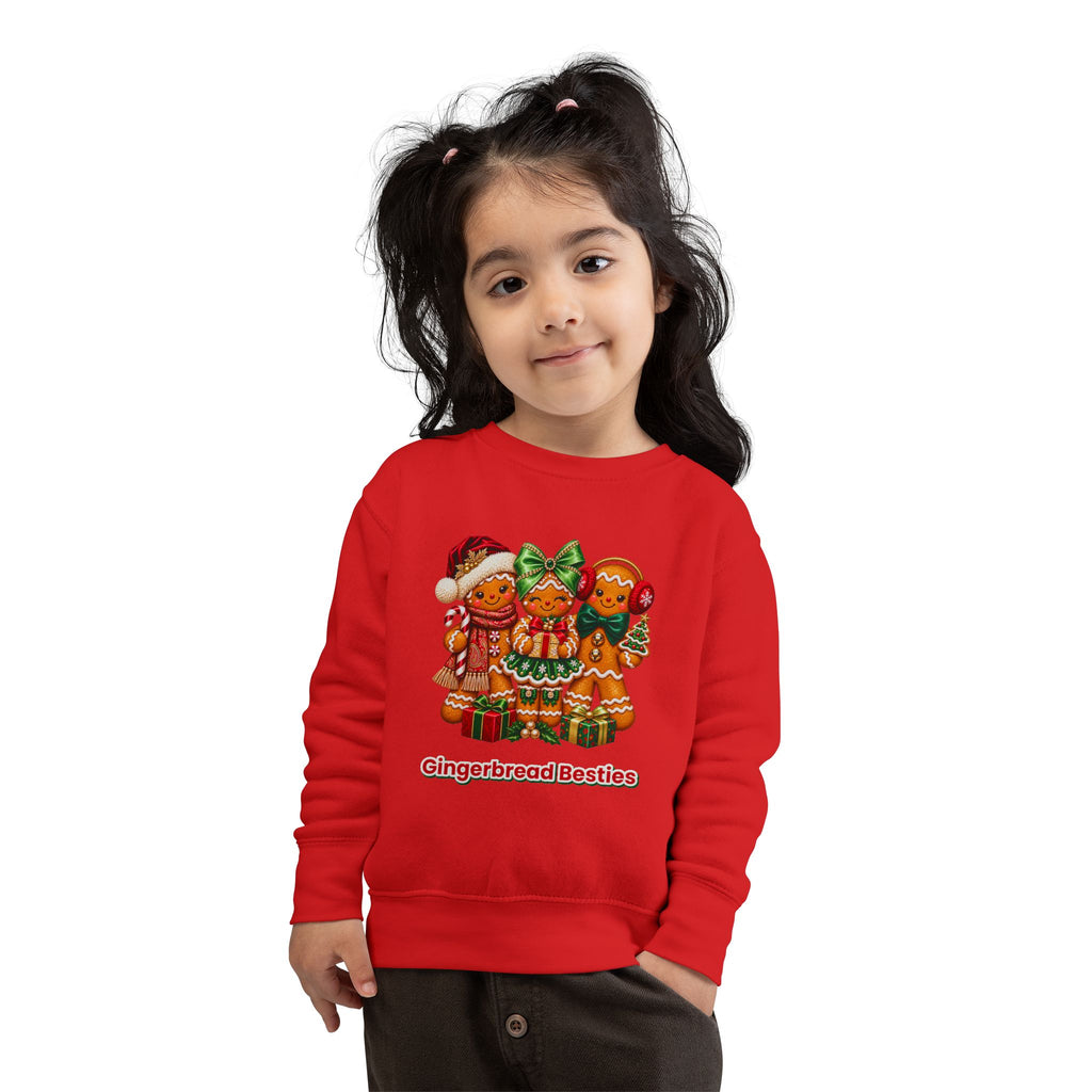 Toddler Sweatshirt — Gingerbread Besties Christmas Pullover for Kids