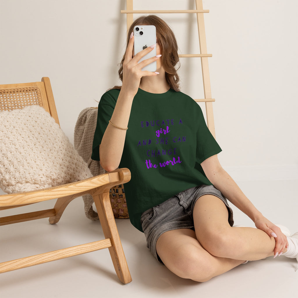 T-Shirt — "Educate a Girl and She Can Change the World"