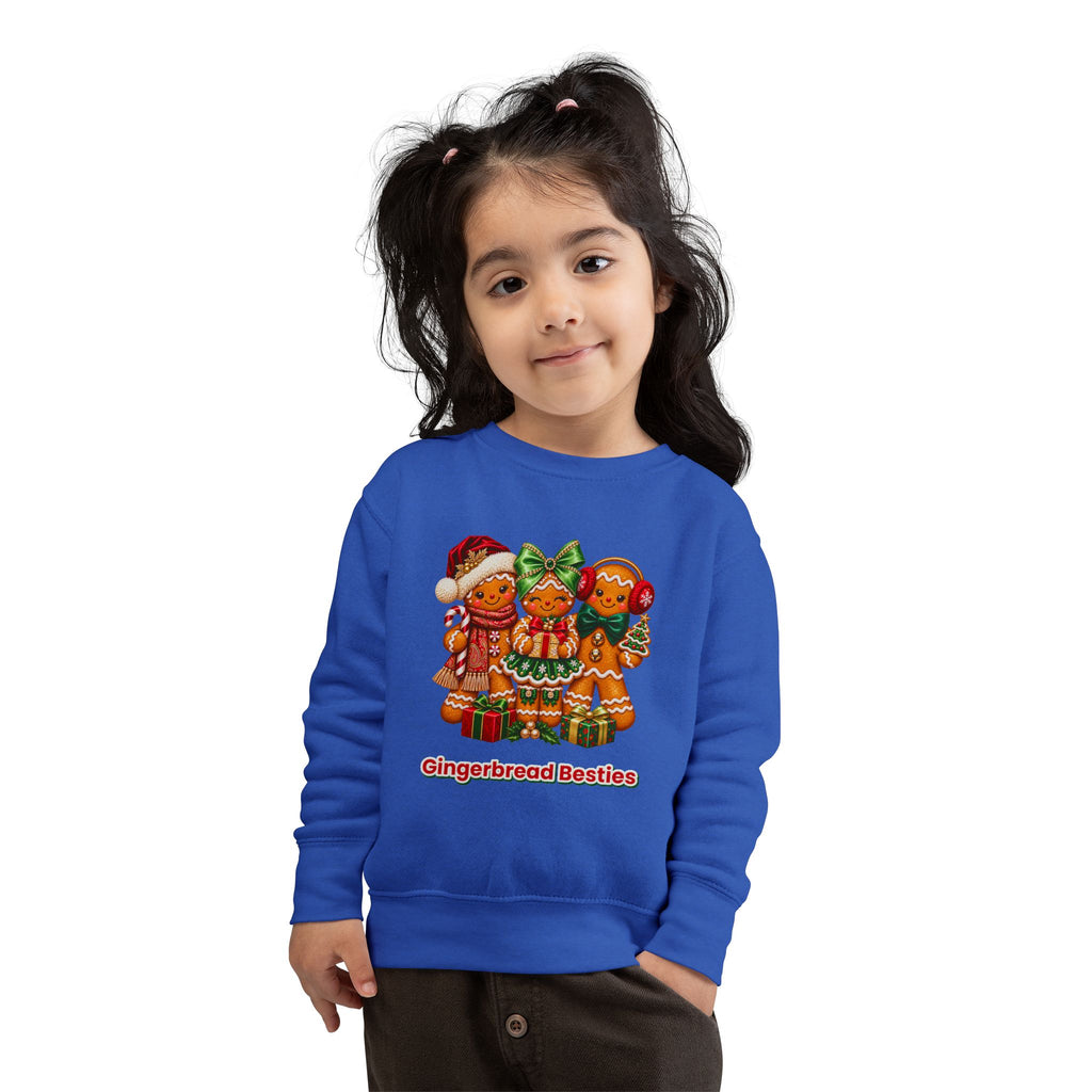 Toddler Sweatshirt — Gingerbread Besties Christmas Pullover for Kids