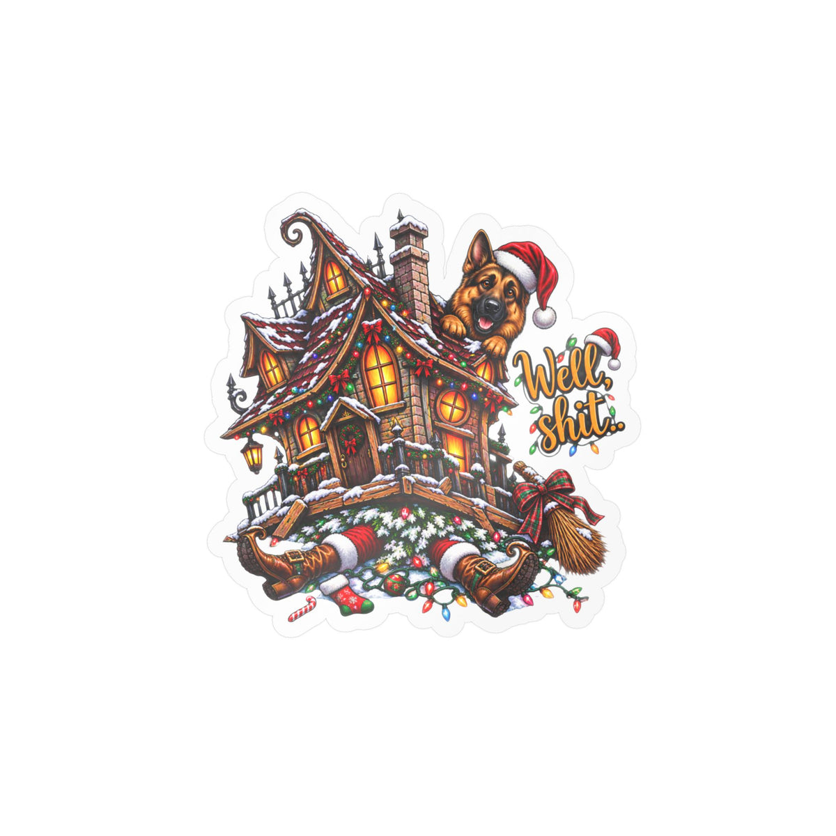 Funny Christmas Vinyl Sticker