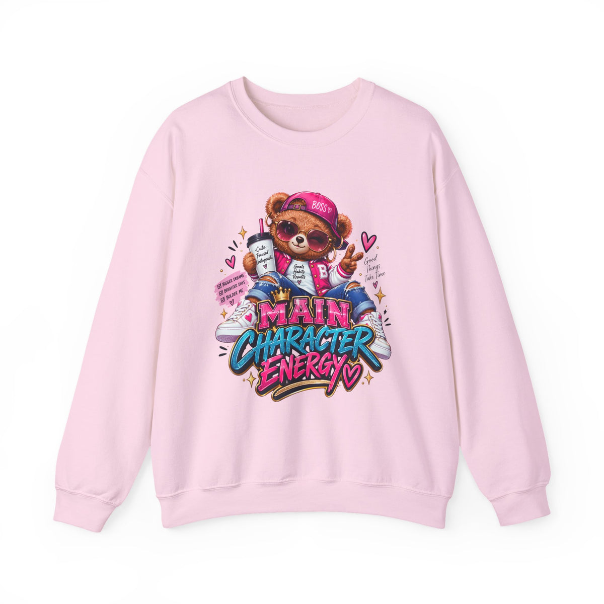 Main Character Energy Bear Crewneck Sweatshirt