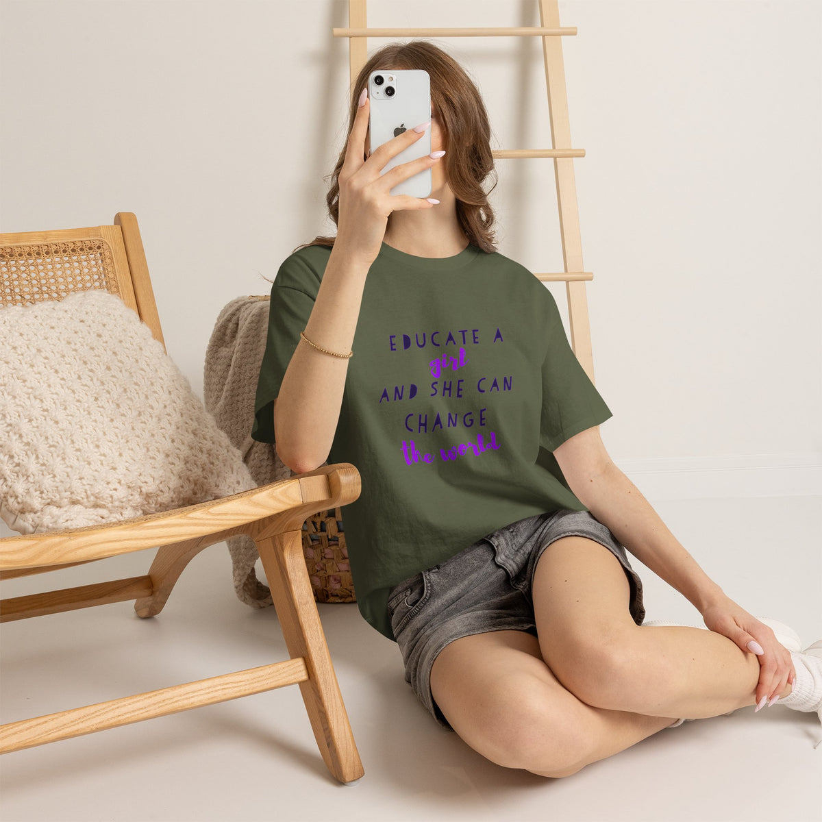 T-Shirt — "Educate a Girl and She Can Change the World"