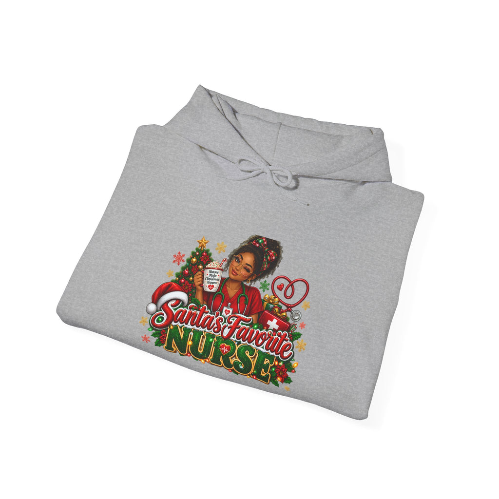 Santa’s Favorite Nurse Christmas Hoodie