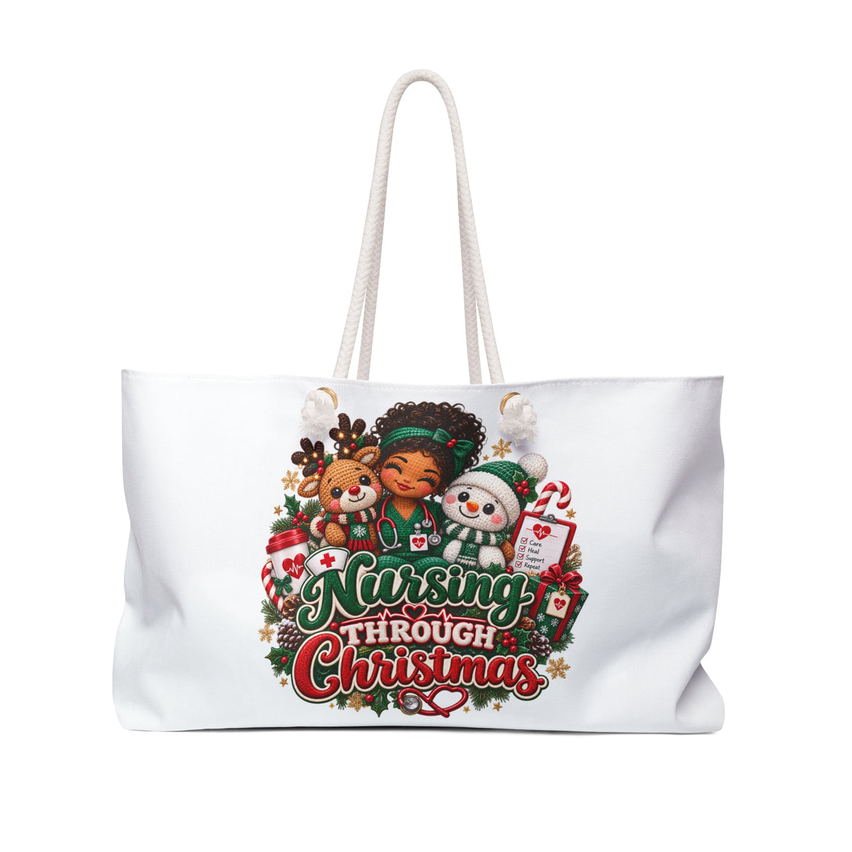 Nurse Christmas Weekender Bag