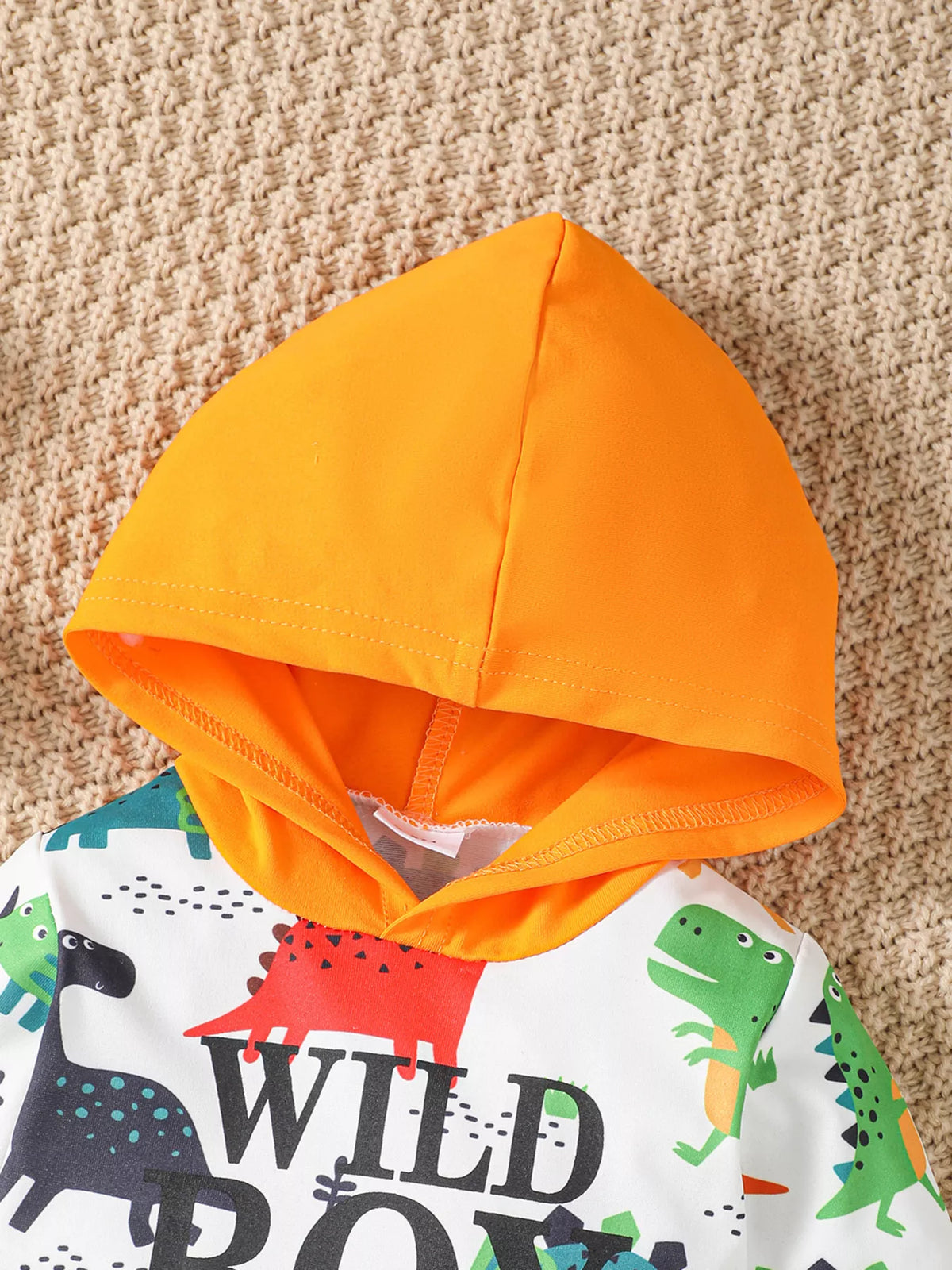 Baby Dinosaur Hooded Bodysuit & Pants Set, view 2
