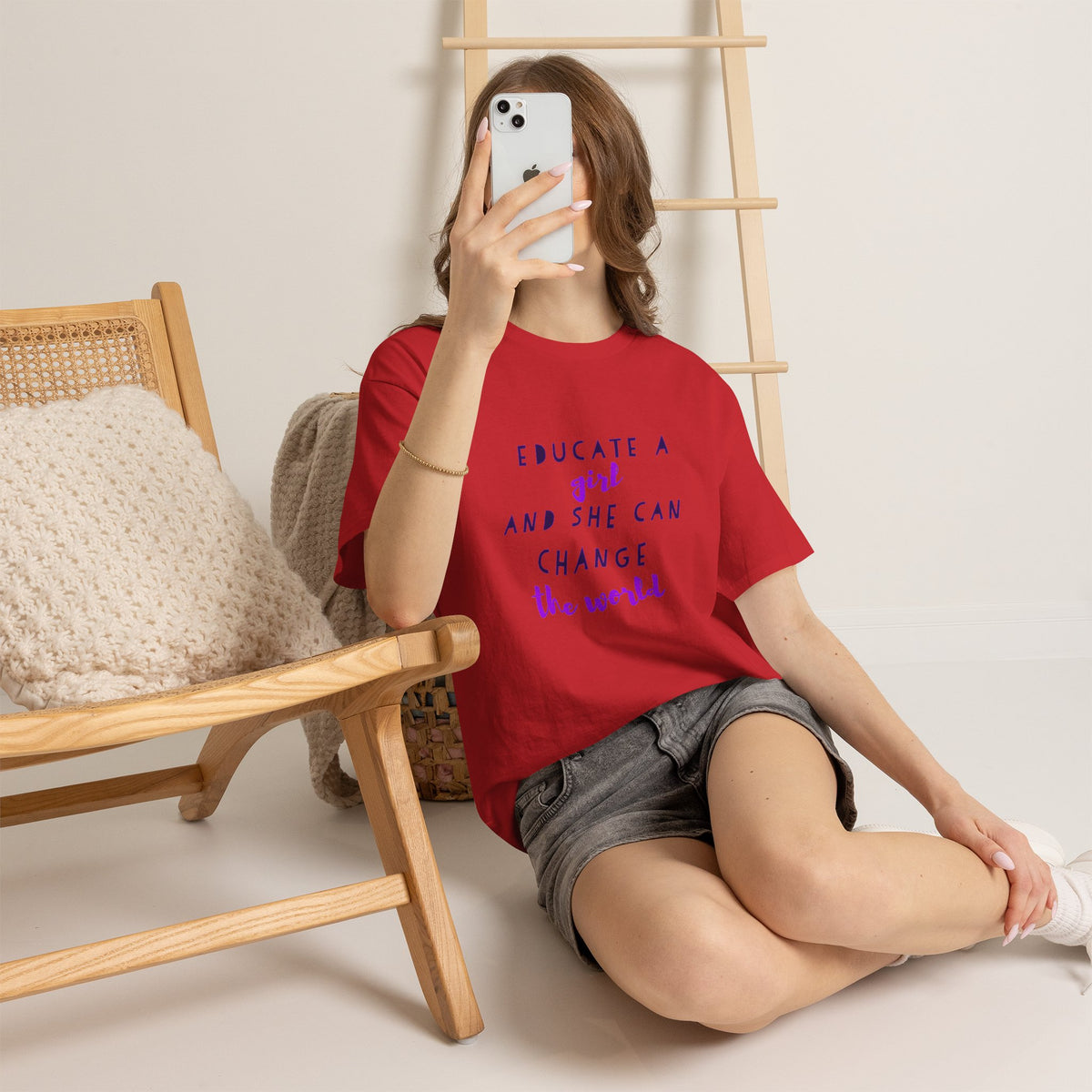 T-Shirt — "Educate a Girl and She Can Change the World"