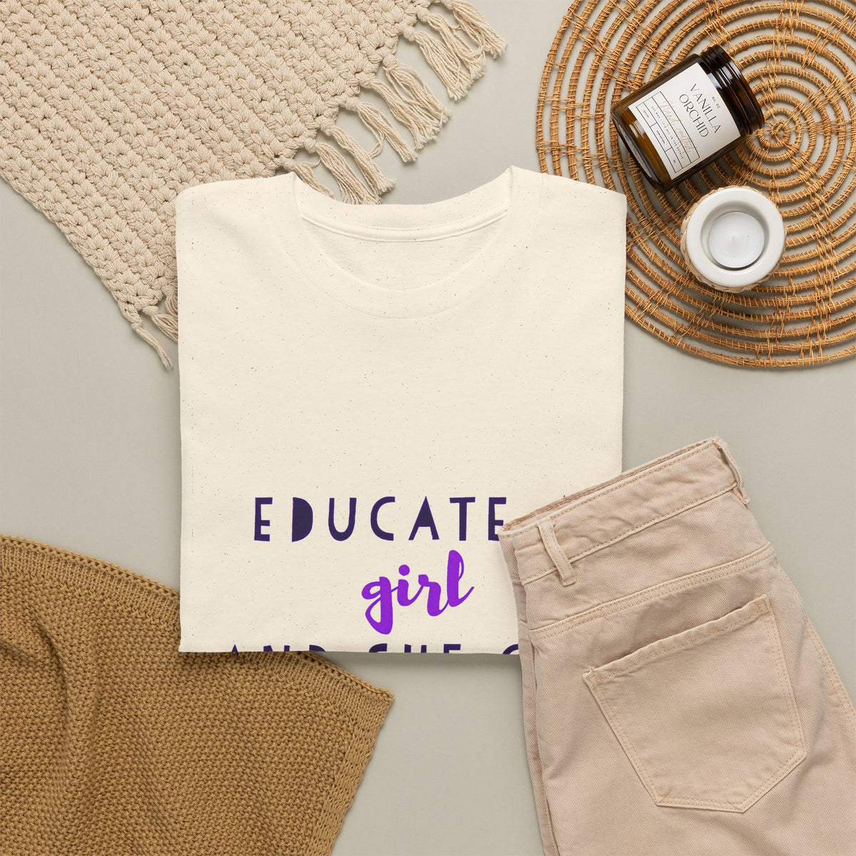 T-Shirt — "Educate a Girl and She Can Change the World"