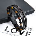 Multi-layered woven bracelet
