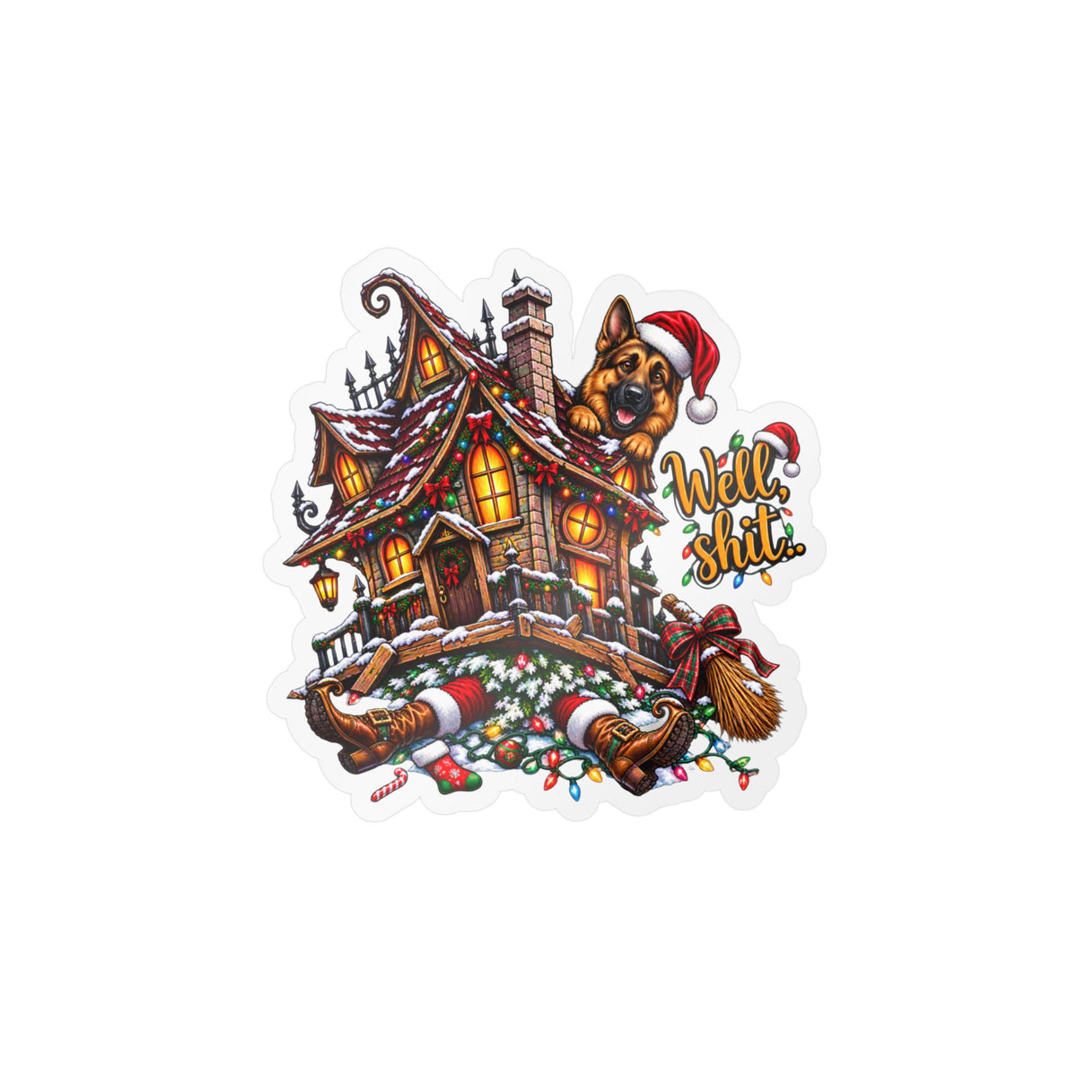 Funny Christmas Vinyl Sticker