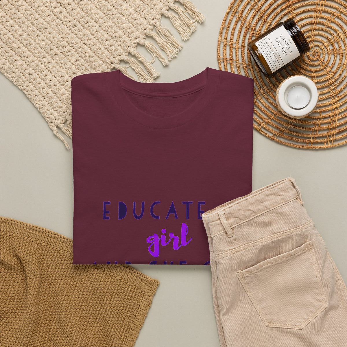 T-Shirt — "Educate a Girl and She Can Change the World"