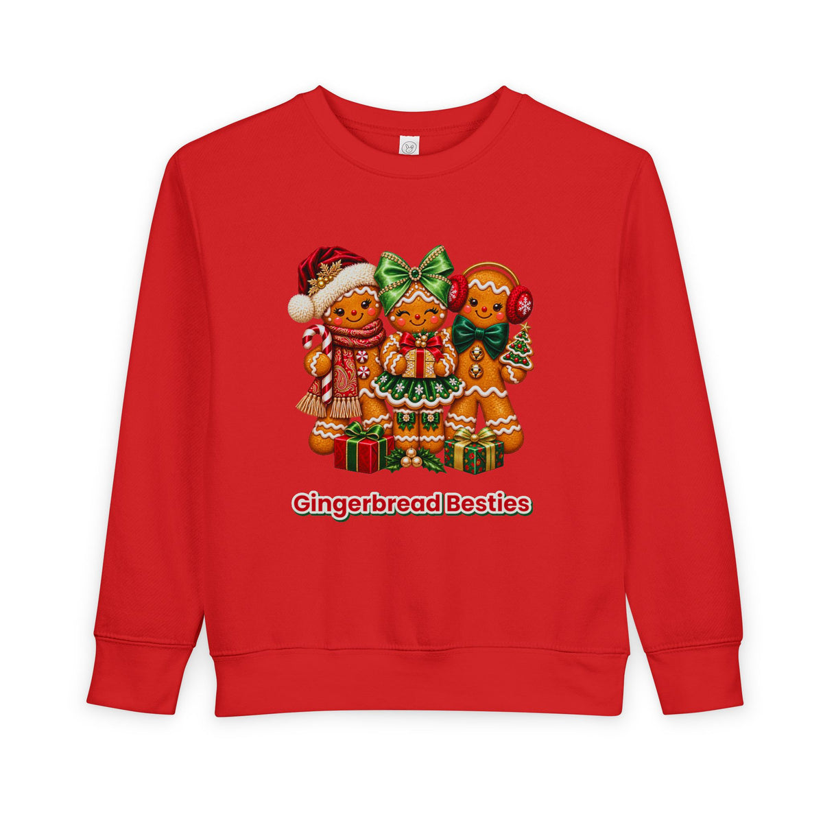Toddler Sweatshirt — Gingerbread Besties Christmas Pullover for Kids