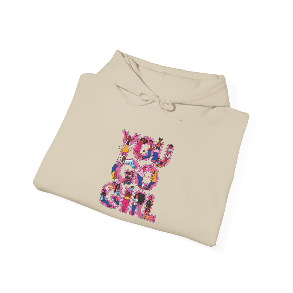 Hoodie — "You Go Girl" Floral Empowerment Hoodie