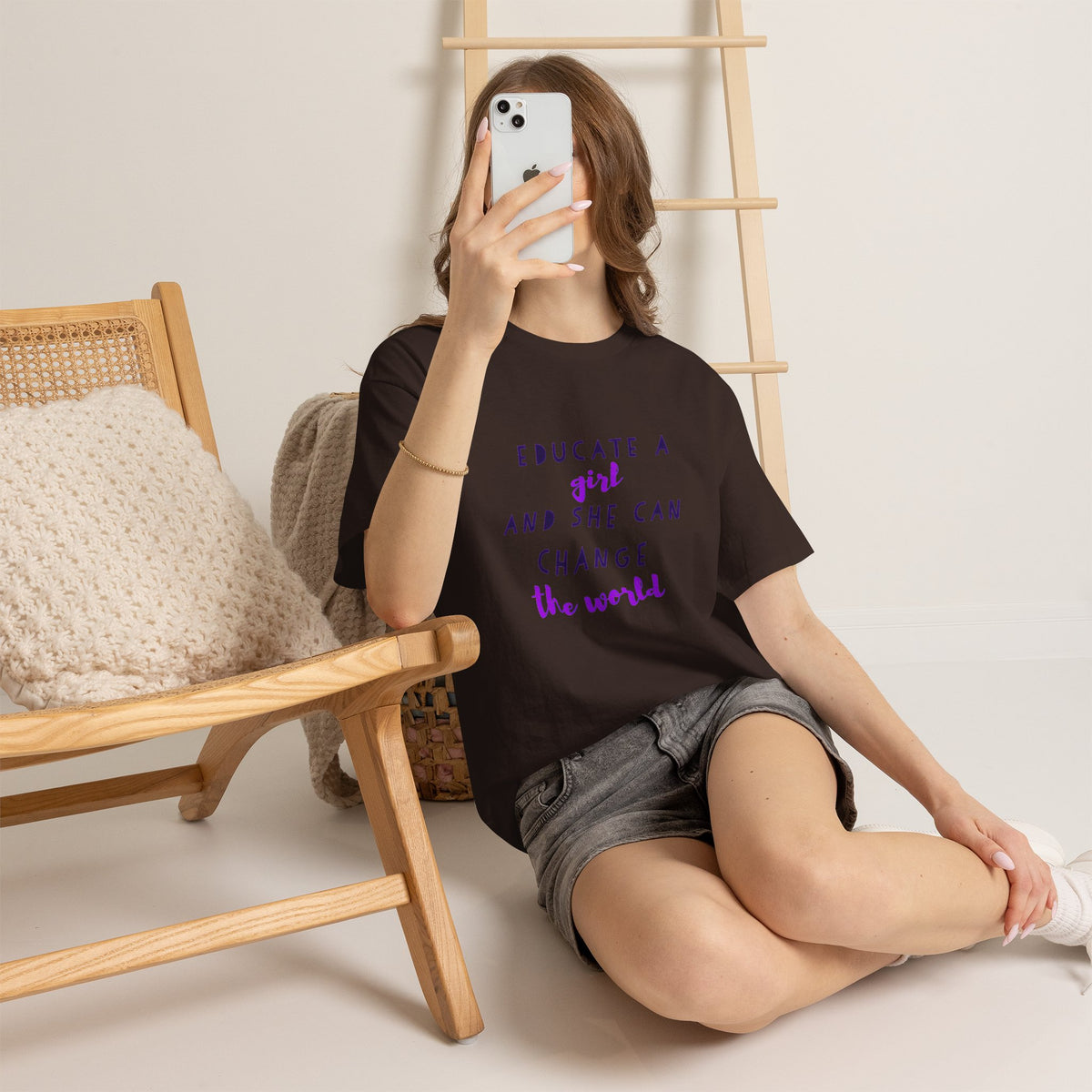 T-Shirt — "Educate a Girl and She Can Change the World"