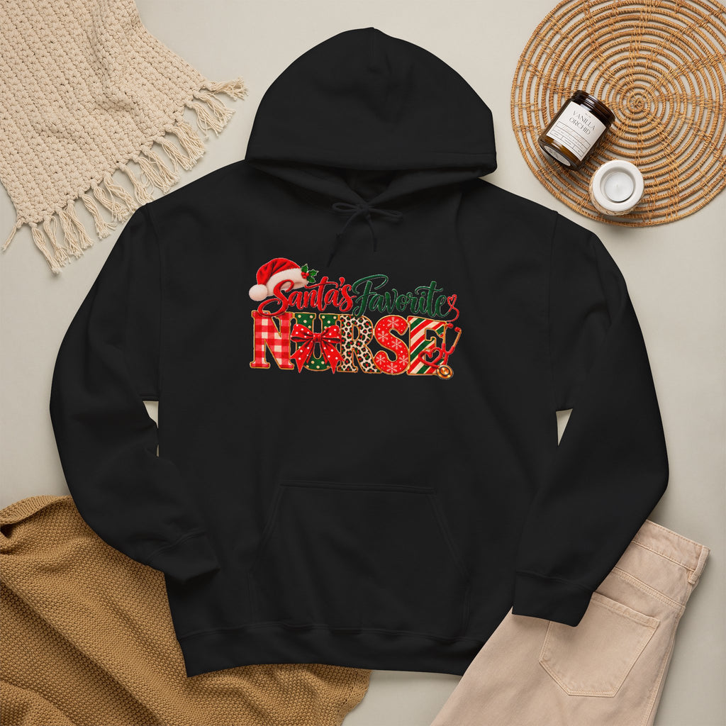 Christmas Hoodie  Santa’s Favorite Nurse