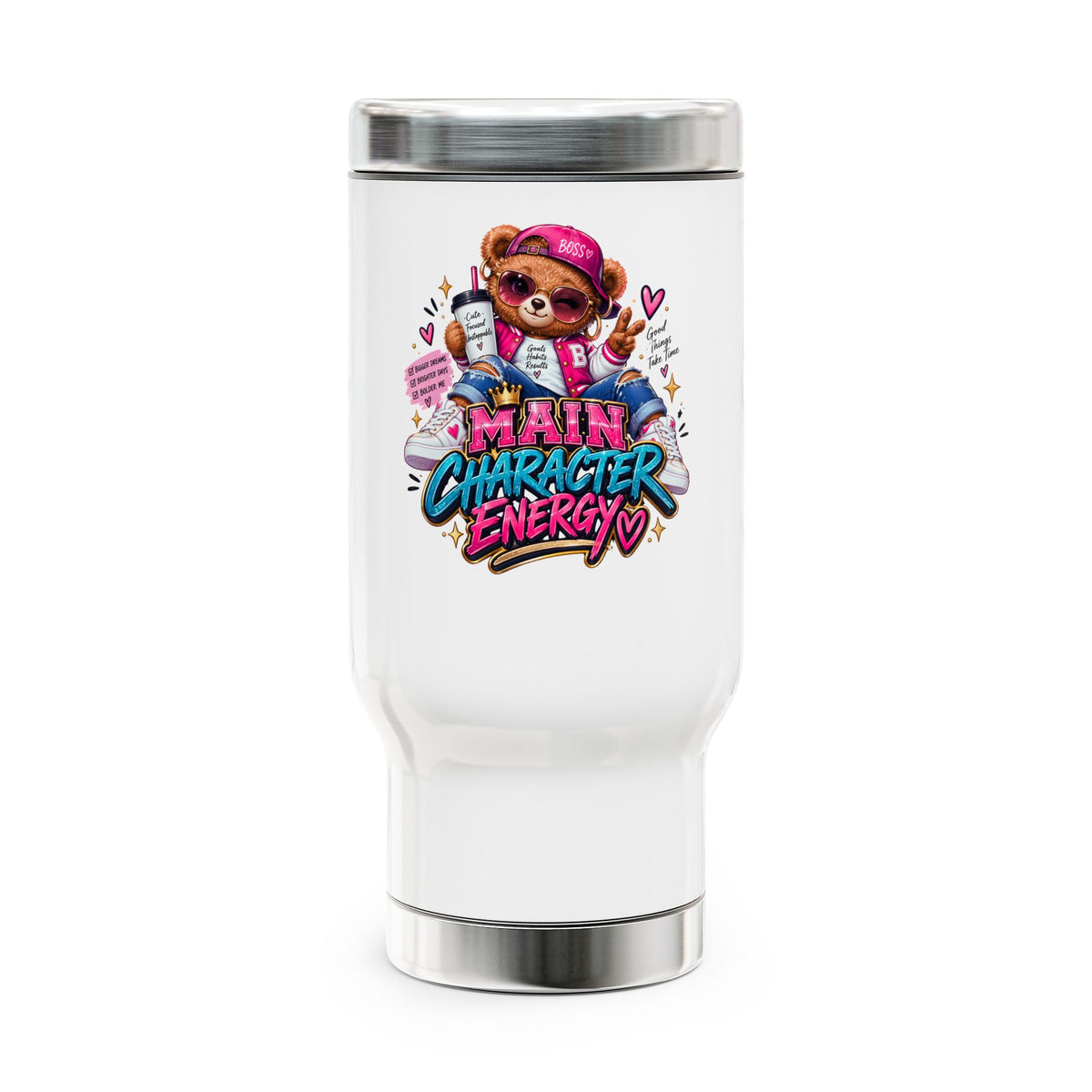 14oz Travel Mug with Handle - Main Character Energy