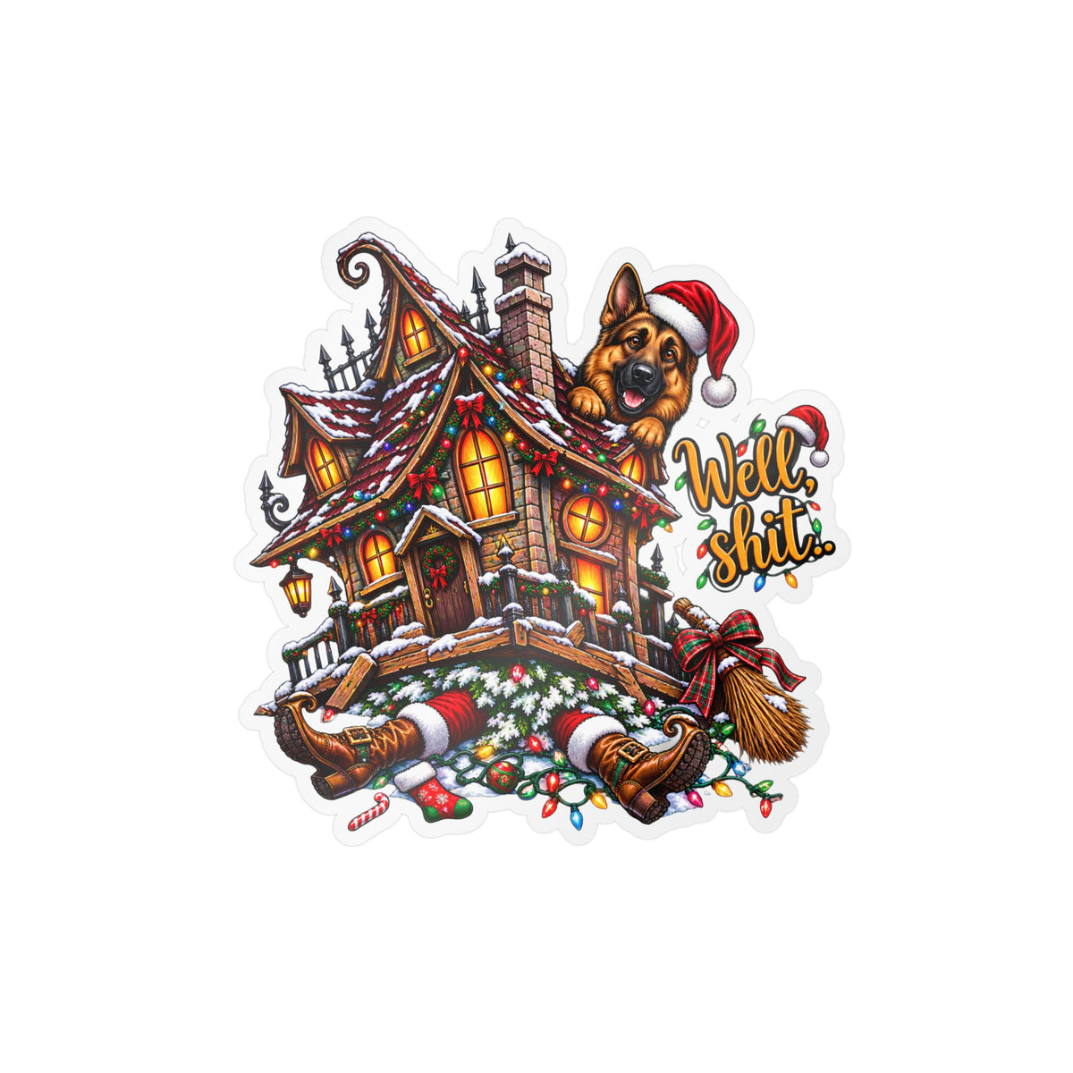 Funny Christmas Vinyl Sticker