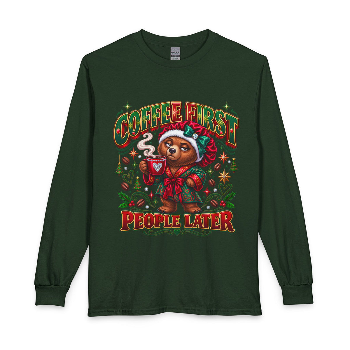 Long Sleeve Tee - Coffee First People Later
