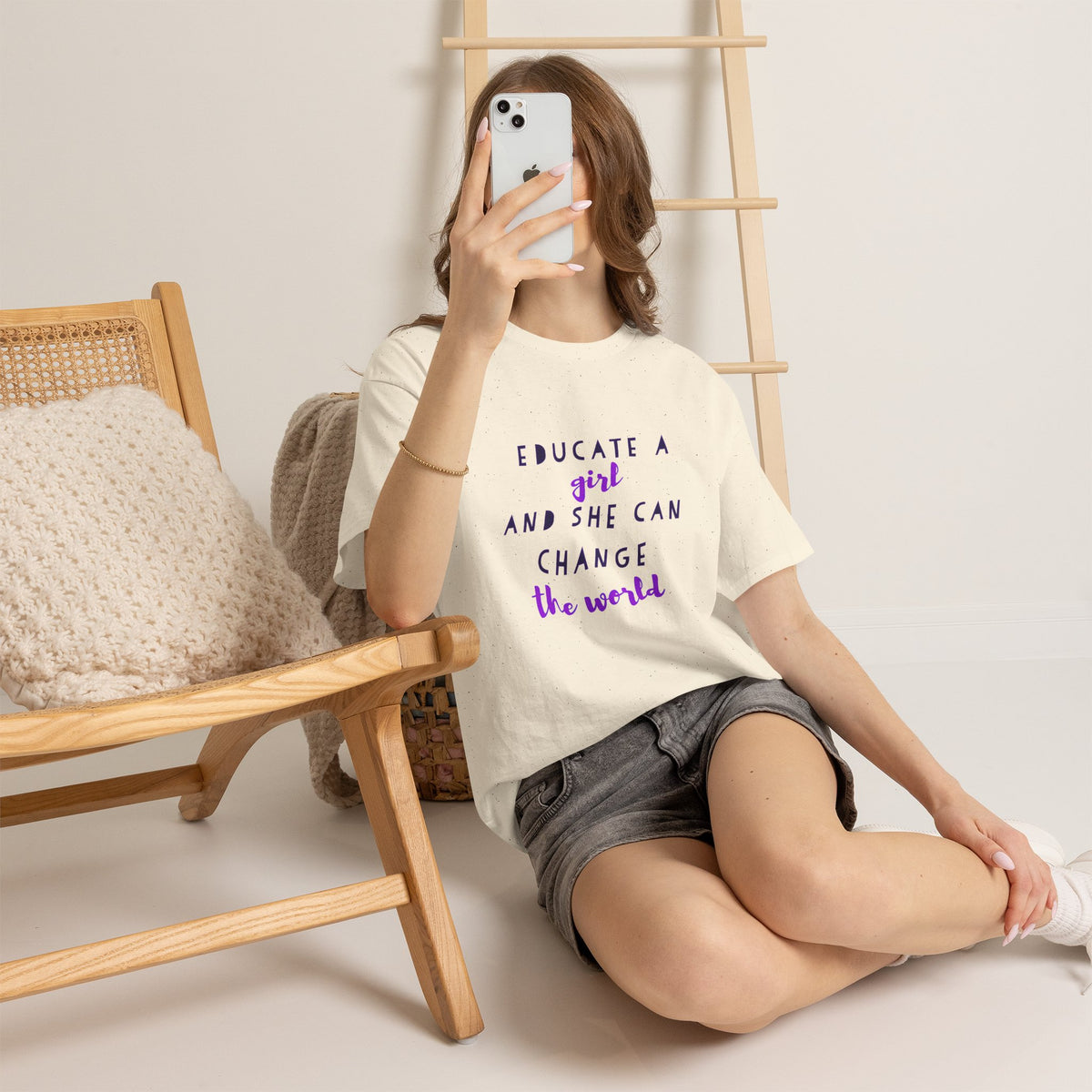 T-Shirt — "Educate a Girl and She Can Change the World"