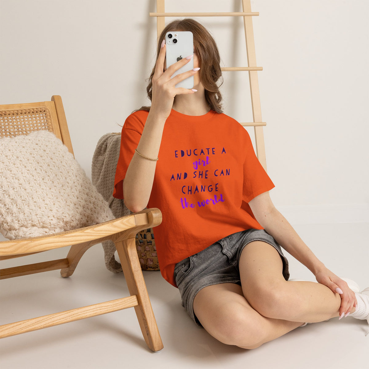 T-Shirt — "Educate a Girl and She Can Change the World"
