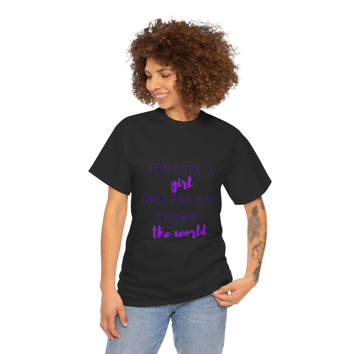 T-Shirt — "Educate a Girl and She Can Change the World"