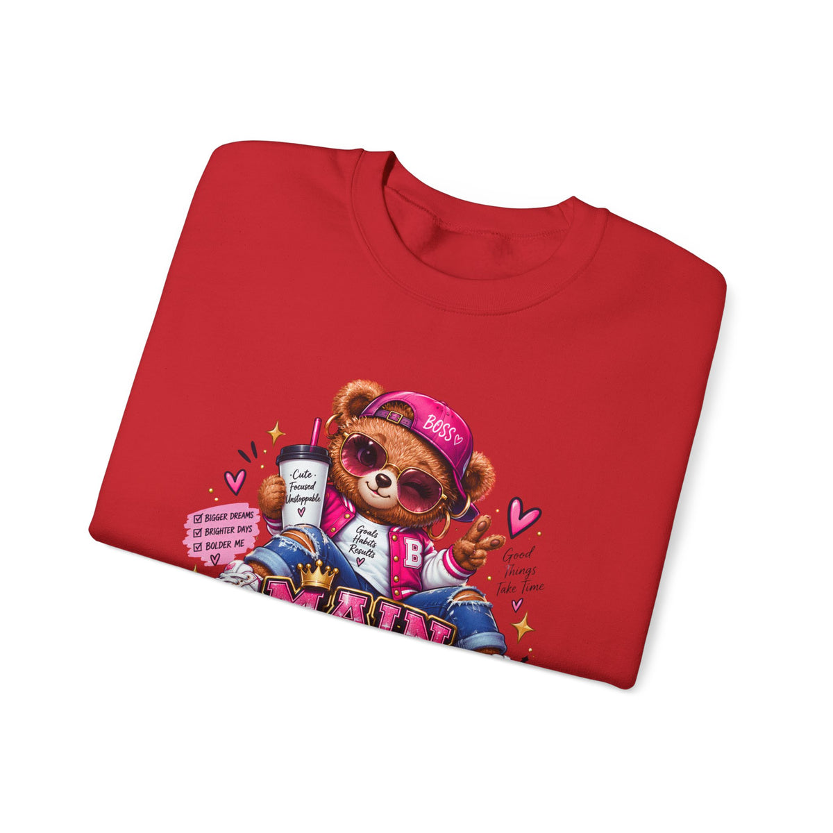 Main Character Energy Bear Crewneck Sweatshirt