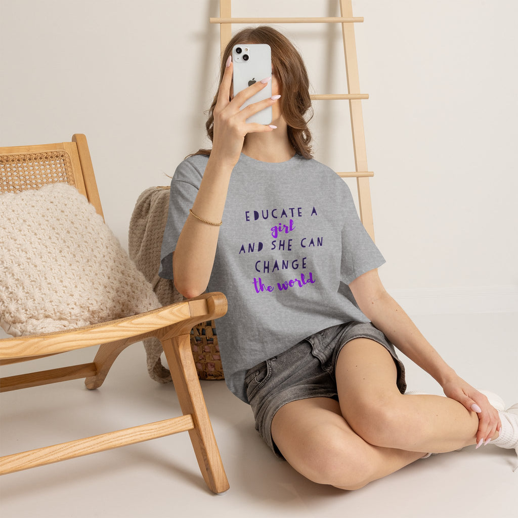 T-Shirt — "Educate a Girl and She Can Change the World"