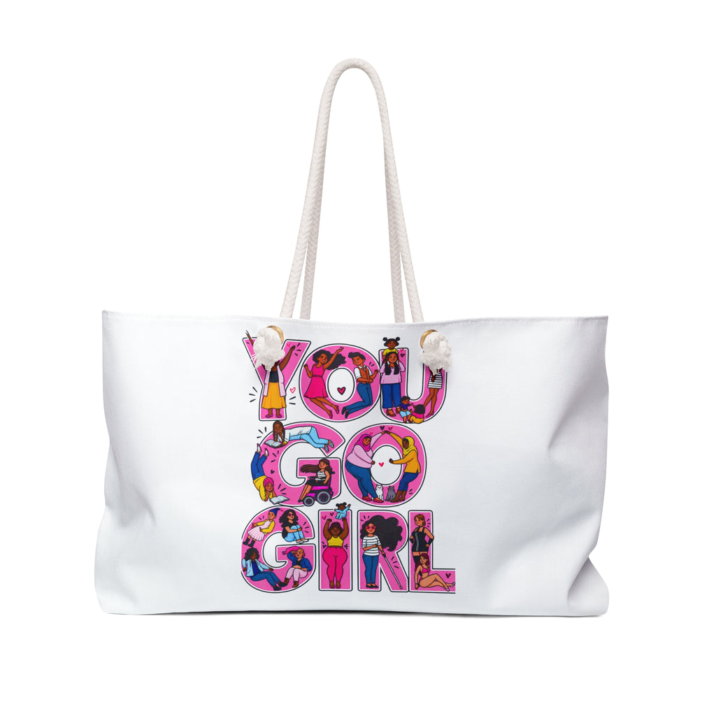 Weekender Bag  - 'You Go Girl' Travel Tote