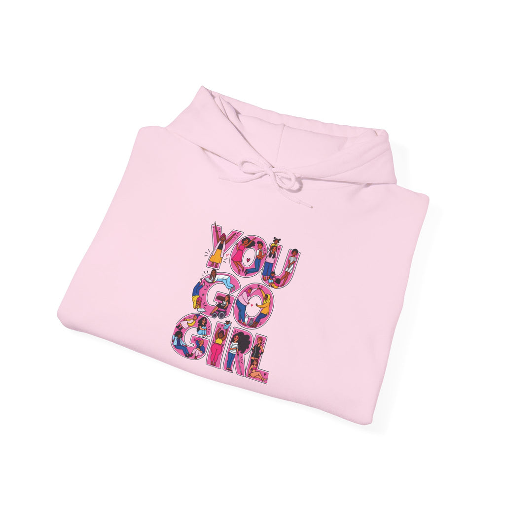 Hoodie — "You Go Girl" Floral Empowerment Hoodie