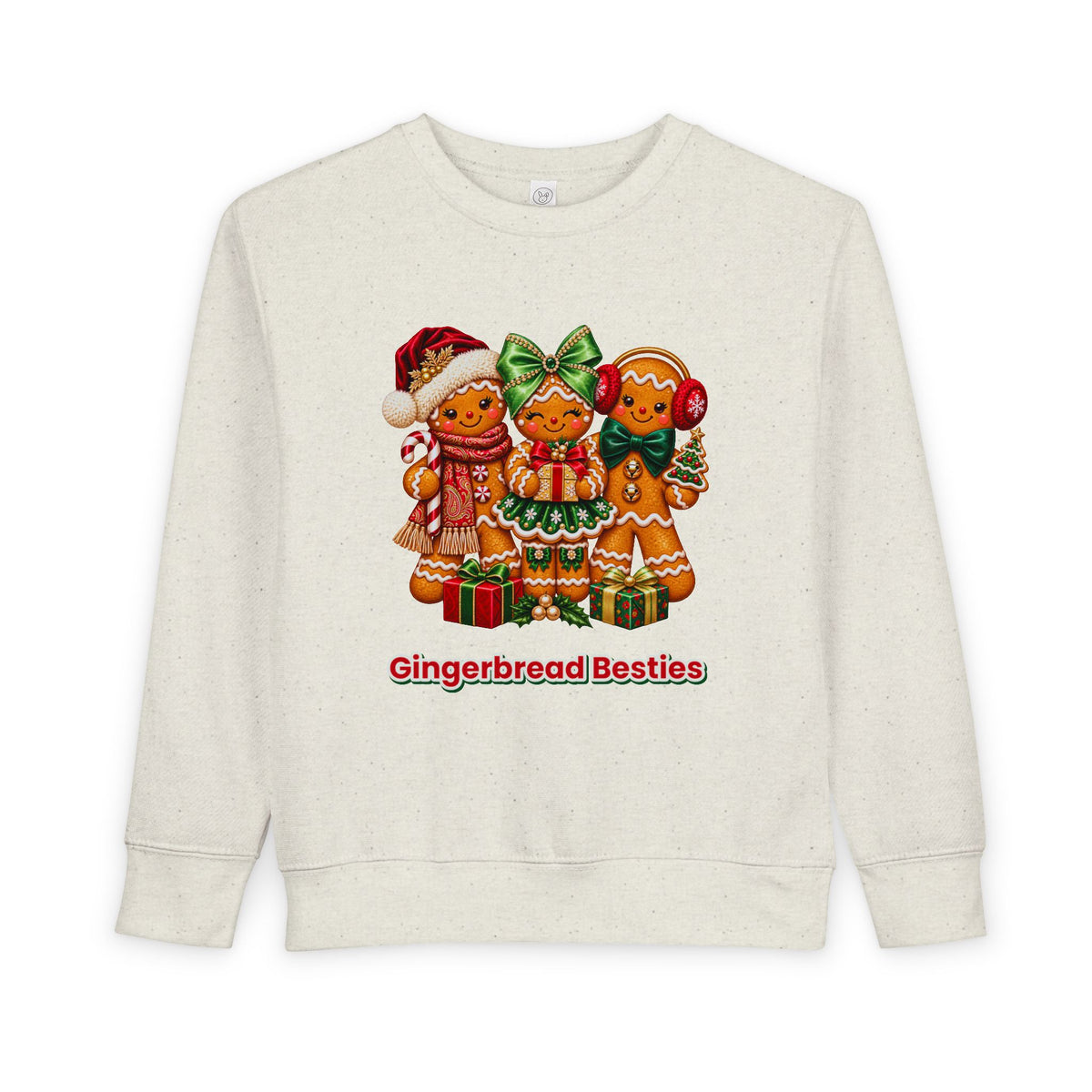 Toddler Sweatshirt — Gingerbread Besties Christmas Pullover for Kids