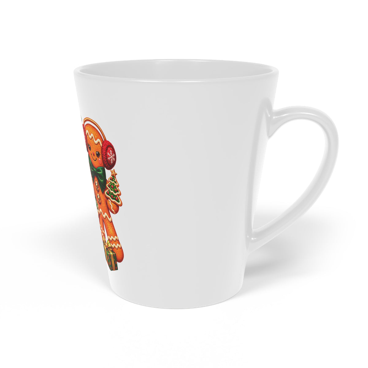 Christmas Gingerbread Latte Mug — 12oz Festive Holiday Coffee Cup