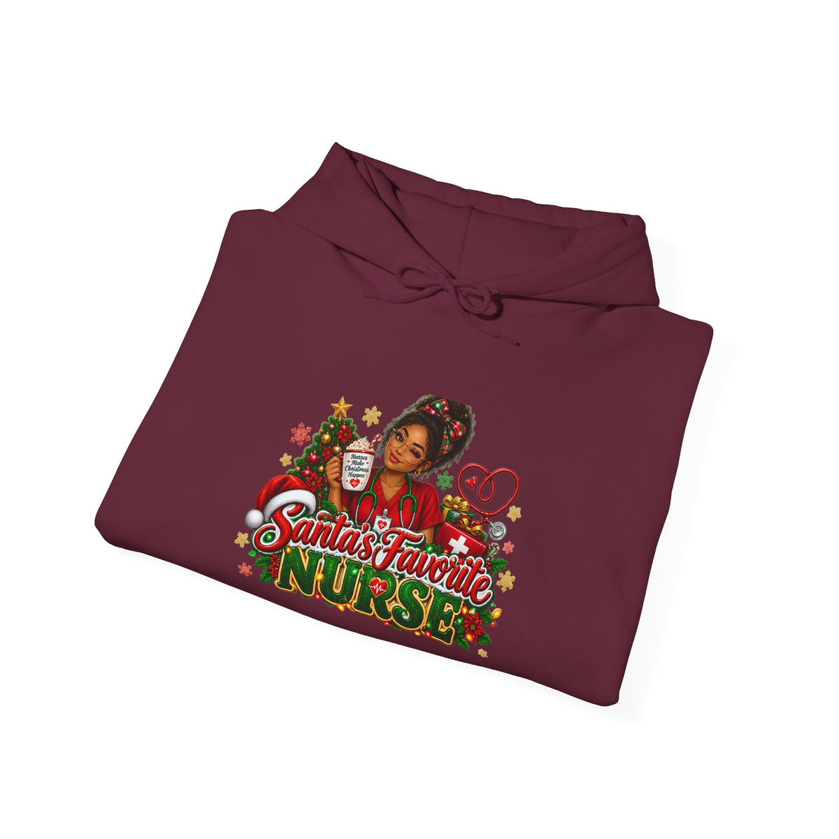 Santa’s Favorite Nurse Christmas Hoodie