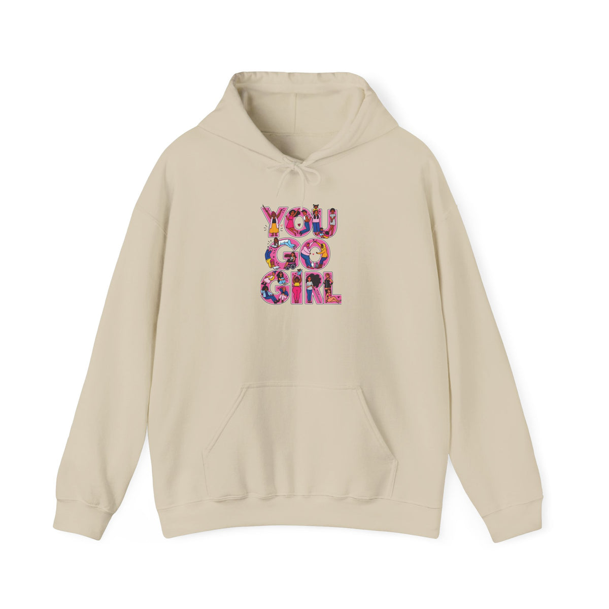 Hoodie — "You Go Girl" Floral Empowerment Hoodie