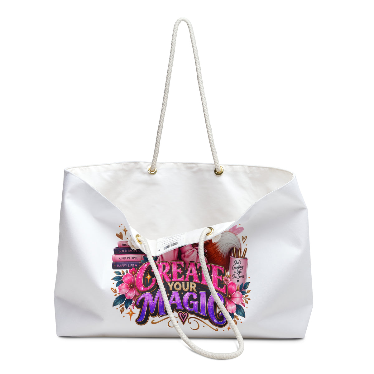 Weekender Bag — "Create Magic" Travel Tote