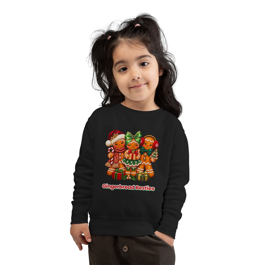 Toddler Sweatshirt — Gingerbread Besties Christmas Pullover for Kids