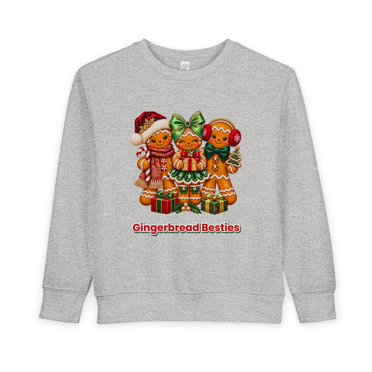 Toddler Sweatshirt — Gingerbread Besties Christmas Pullover for Kids