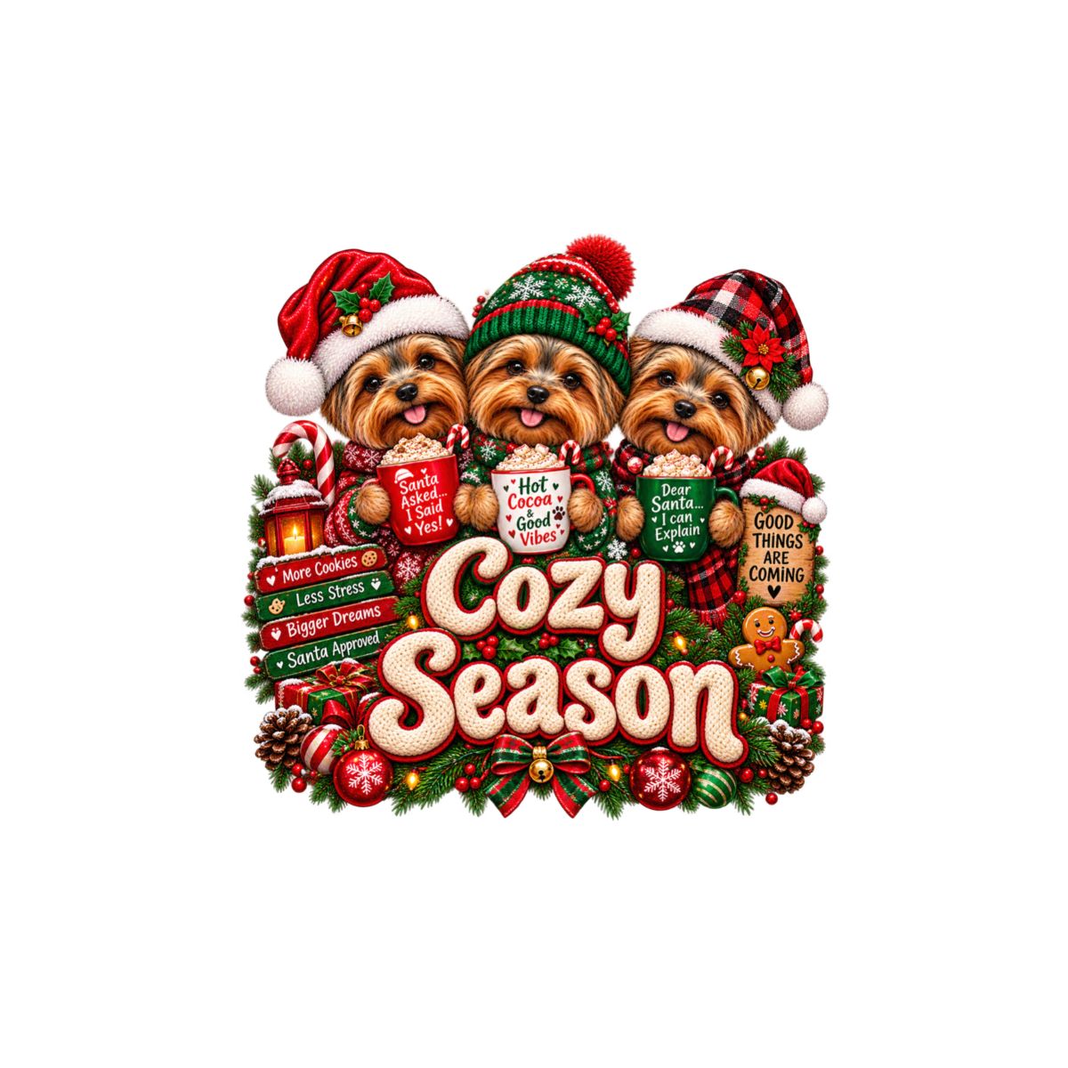 Christmas Washer Dryer Top Protector Mat