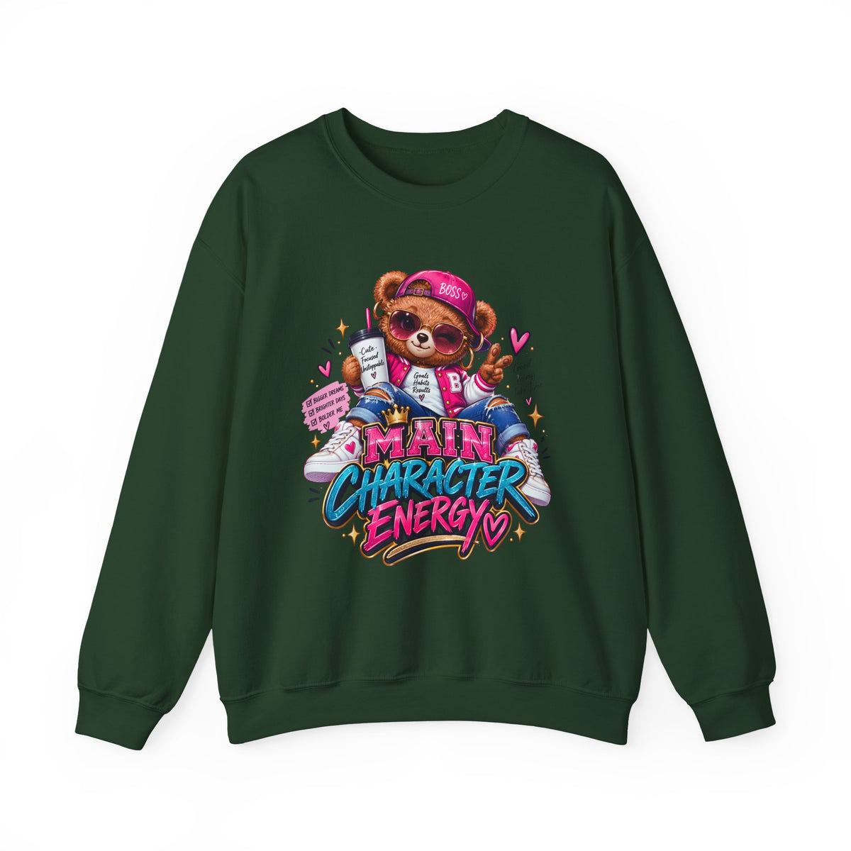 Main Character Energy Bear Crewneck Sweatshirt