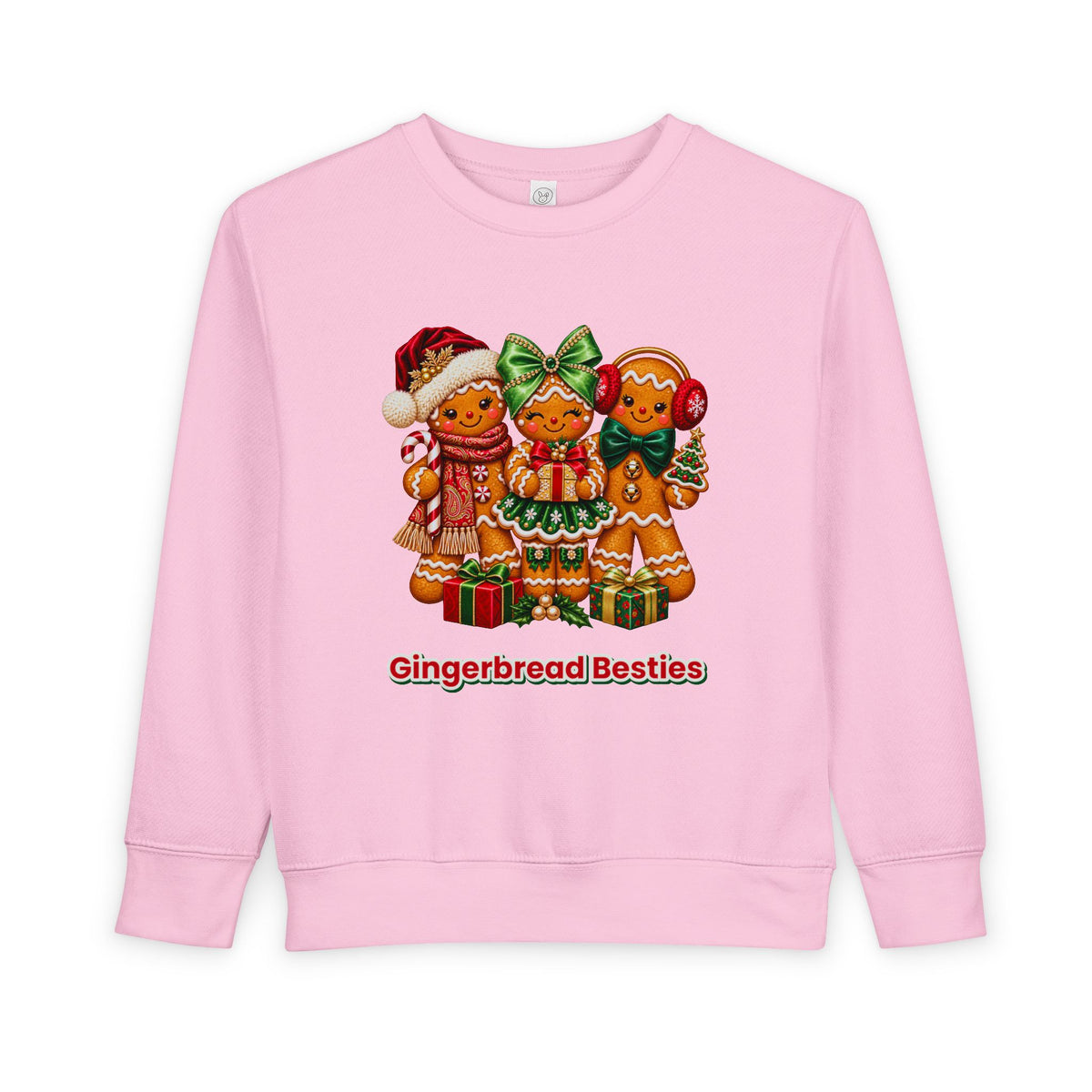 Toddler Sweatshirt — Gingerbread Besties Christmas Pullover for Kids