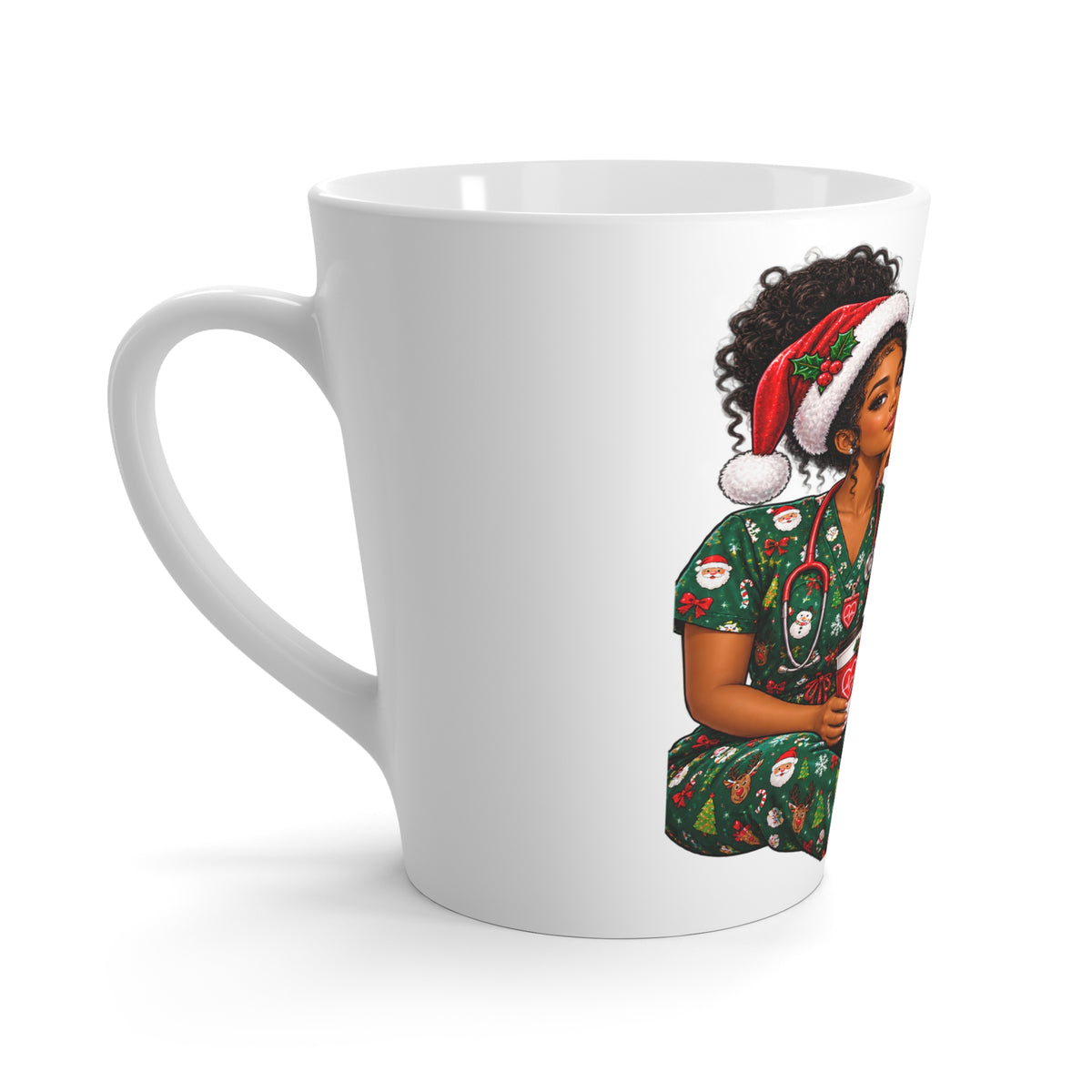 Nurse Claus Christmas Latte Mug - 12oz