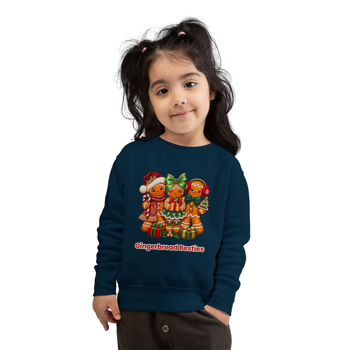 Toddler Sweatshirt — Gingerbread Besties Christmas Pullover for Kids