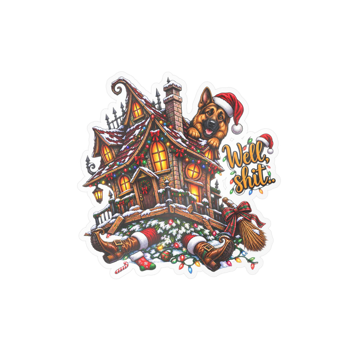 Funny Christmas Vinyl Sticker