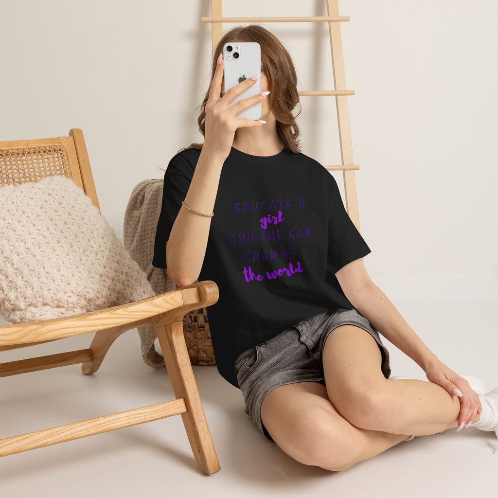 T-Shirt — "Educate a Girl and She Can Change the World"